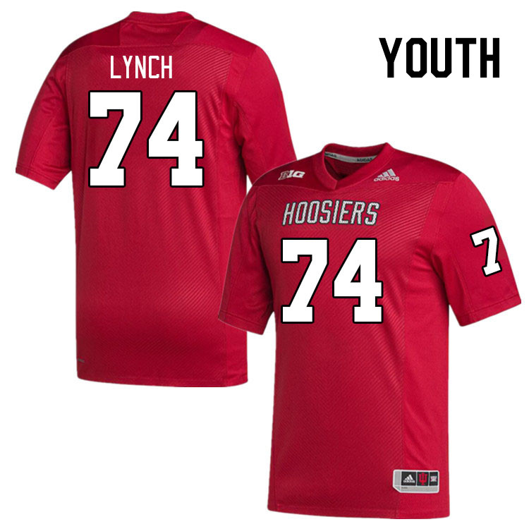 Youth #74 Bray Lynch Indiana Hoosiers College Football Jerseys Stitched-Red